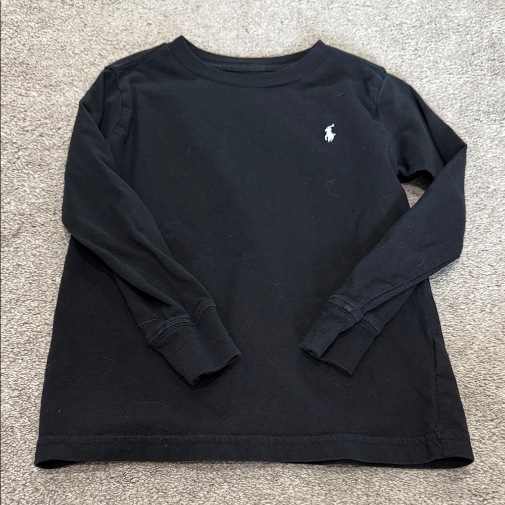 Ralph Lauren Kids Long Sleeve Black Tee size 4